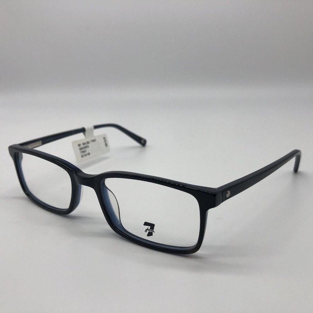 7 Fam Malibu Unisex Wayfarer Eyeglass Frames Navy Blue 54-17-140 New